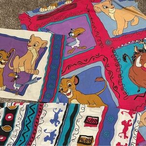 Lion King Disney Made in USA 90s Vintage  Simba Double Sided Twin Sheet Set